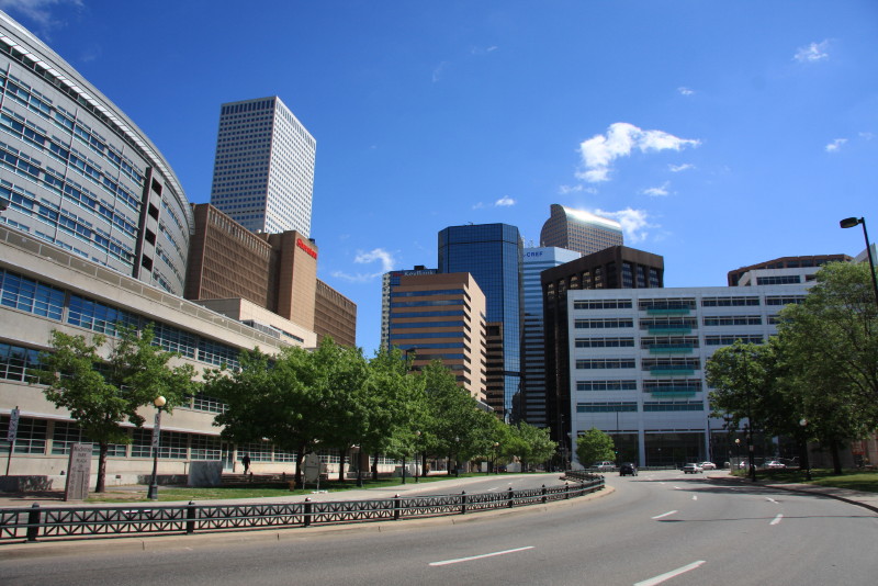 Denver downtown stille veje en soendag